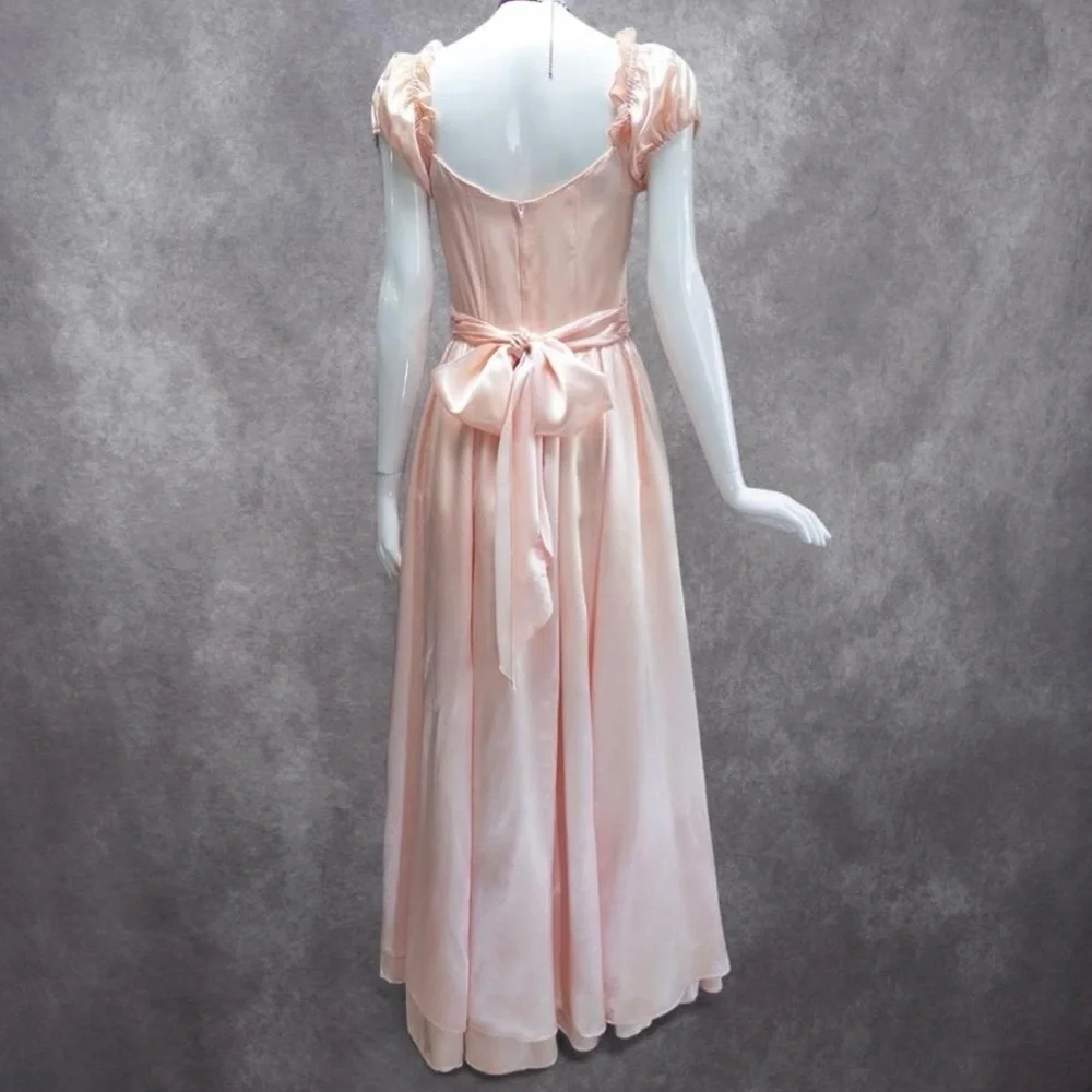 Vintage Gunne Sax 1970s Dress by Jessica Mcclintock, waist ~25” - Picture 2 of 12